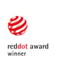 Red Dot Award vinder logo for AM.PM X-Joy S brusearmatur, symbol på designkvalitet.