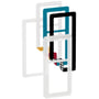 LK FUGA – Choice design ramme, 2½ modul, frosted inkl. farveindlæg + teknisk monteringsramme
