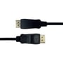 Deltaco DisplayPort-kabel på 3 meter med begge sorte stik vist vandret og god afstand omkring kablet.