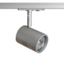 Lumenlight TR-295 skinnespot monteret på en Square-skinne, set fra siden med spotten vinklet nedad.