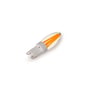 En LEDlife G9 2W filament LED pære med klar glas, der fremhæver de orange lysstrenger og G9-fatning.