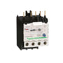 Schneider Electric termorelæ LR2K0314 set fra siden, viser monteringsbeslag og elektriske tilslutninger.