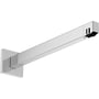 Hansgrohe bruserbøjning E i krom, 390mm lang, med 1/2" Gevind til hovedbruser og frembygget vægmontering.