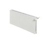 Stelrad Hygiene radiator H500 T20 L1000 hvid, isoleret på en hvid baggrund med en synlig termostatkobling.
