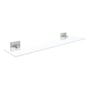 Grohe Start Cube glashylde i glas og Superstål metal med en bredde på 530mm og dybde på 145mm.