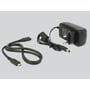 USB-C-kabel og strømforsyning vist sammen med Delock-dockingstationen til SATA-harddisk eller SSD.