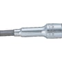 Bahco unbrakotop med 6mm indvendig sekskant og 1/4" firkant, fremstillet i højtlegeret stål med blankpoleret og rillet overflade.