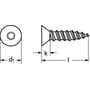 Undersænket pladeskrue, elgalvaniseret, TX 20, 4,2 mm/16 mm