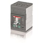 ABB Tmax XT2N 160 maksimalafbryder med 100A Ekip LS/I relæ, 3-polet i grå og hvid med tydelig ON/OFF-indikator og testknap.