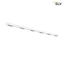SLV Q-LINE CL 2 meter loftarmatur i hvid aluminium med 4000K LED-lys, vist på hvid baggrund med SLV logo i hjørnet.