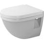 Starck 3 Compact: Væghængt toilet med WonderGliss overflade, hvid – Duravit