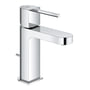 Grohe Plus etgrebsbatteri til håndvask i krom med ethulsmontage, metalgreb og en minimalistisk designprofil.