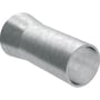 Geberit Mapress adapter i RF stål (1.4404) med en diameter på 28mm, vist med en let krumning og på hvid baggrund.