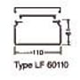 Hager Kabelkanal LF – Kanalbund med låg, 60 x 110 mm (LF 60110), grå - 2 meter