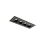 SG Armaturen Inspire R 150 downlight i sort aluminium med fire lyskilder og lav blænding, fremstår med et minimalistisk design.
