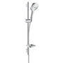 Hansgrohe Raindance Select E120 Unica'S Puro brusesæt med 650 mm bruserstang i skinnende krom.