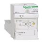 Schneider Electric TeSys LUCB12B strømmodul i hvid farve med gult justeringshjul og angivelse af 5-12A og CLASS 10.