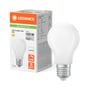 Ledvance LED-standardpære med mat glas ved siden af æsken, der viser 11 W, 1521 lumen, 4000 K og E27-sokkel.