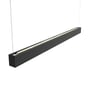 Ansell Lighting Vasco linjearmatur i sort aluminium med 1,5m kabel og justerbar lysstyrke, monteret med wireophæng.