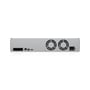 Bagsiden af Ubiquiti UniFi Protect Network Video Recorder G2 Pro viser tilslutninger, strømindgang og to ventilatorer.