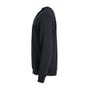 Detalje af Klik Basic sweatshirt 021030 i sort, viser tekstur og ribstrikket kant ved ærme.