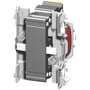 Magnetspole til S0 kontaktorer 7,5kW, 400V 50Hz, set fra siden med spiralfjedre synlige.