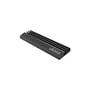Sidelayout af Akasa M.2 SSD heatsink i sort, fremhæver dens slanke profil og effektive køledesign til M.2 SSD'er.