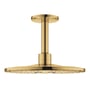 Grohe Rainshower Smartactive hovedbruser i poleret messing med 310mm diameter og 142mm loftmonteringsarm.