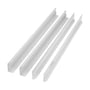 SpectrumLED hvid påbygningsramme til Algine LED-panel vist som fire separate skinner med skruehuller.