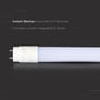 V-Tac T8-Value90 LED-rør vist vandret med nærmere udsyn til endekappen og G13-benene.