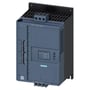 Siemens SIRIUS soft starter, 18A, 24V AC/DC, med skrue terminaler og analog output, set fra siden med fokus på tilslutninger.