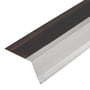 Tagfod, blank aluminium, med asfalt, 14 x 40 x 80 mm, 1 meter