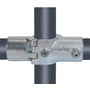 Kryds med samlebeslag 1¼" (Ø42,2 mm), galvaniseret, vandrørs-fitting til stativ og reol - Pipe Clamps