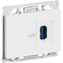 OPUS 66, Dataudtag med 1 stk. USB 3.0 hun-konnektor, 1 modul, hvid – Lauritz Knudsen