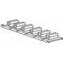 Skematisk tegning af Schneider Electric lamelholder TTA-GH6, der illustrerer dens design og hvordan den holder 6 lameller.