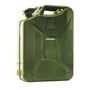 Jerry Can 20 liter, grøn benzindunk i metal, proff, godkendt til transport, 35x47x16 cm - Sprehn