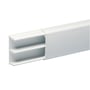 Schneider Electric OptiLine minikanal i hvid PVC med to rum, 18 x 45 mm, vist med åbent tværsnit.