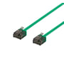 DELTACO U/UTP Cat6a fladt patch kabel, 1 meter, grøn