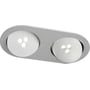 Philips Lighting Milo XXL II LED-vægarmatur i antracit set forfra med to runde lysåbninger i den aflange front.