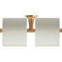 Duravit Starck T dobbelt papirholder monteret med to ruller toiletpapir i børstet bronze finish.