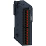 Schneider Electric TM3-modul AI4 med 4 analoge indgange, 12 bits, og fjederklemmer til 24V strømforsyning.