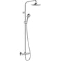 Hansgrohe Vernis Blend Showerpipe 200 1jet EcoSmart brusesystem i krom med hoved- og håndbruser samt termostat.