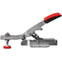Bessey STC-HH50 maskinbordspænder med horisontal grundplade og 40mm spændehøjde, med rød og sort greb.