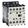 Schneider Electric CA2KN22B7 relæ med 2 slutte og 2 bryde kontakter, 24V AC spænding, monteret på en sort base med skrueterminaler.
