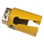 Wareco ProFit HM hulsav med adaptor, 66 mm, fremstillet i gul metal med synlig "Drill & Drop" adaptermekanisme.