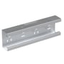 Galvaniseret afgrening WGX-S til 120 mm systemer fra Wibe, med asymmetrisk montering og synlige monteringshuller.