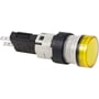 Schneider Electric Harmony Style 6 signallampe med LED i gul farve, ø16 mm, 12-24V, med terminaler til montering.