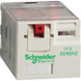 Schneider Electric Zelio Relay RSB1 effektrelæ 24V, 50/60Hz, med 2 C/O-kontakter og kompakt design.