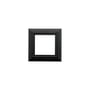 SG Armaturen Soft Square ramme til downlight i sort, 1x modul, 140x140mm, med skrå kanter.
