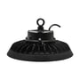 SpectrumLED Plateo 4 LED high bay-armatur på 200 W set bagfra med køleribber, kabel og ophængsøje.